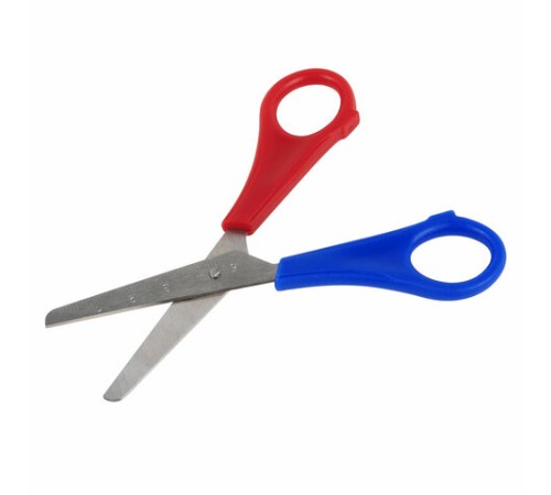 Ножницы ПИФАГОР, 130 мм, для левши, с линейкой, в картонной упаковке с европодвесом, 236784