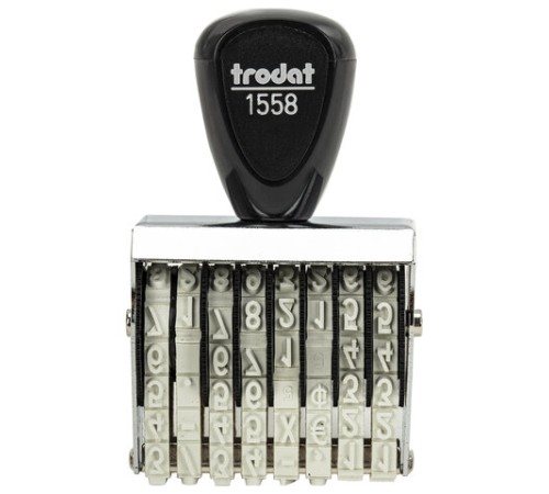 Нумератор ручной ленточный, 8 разрядов, оттиск 38х5 мм, TRODAT 1558, 86111