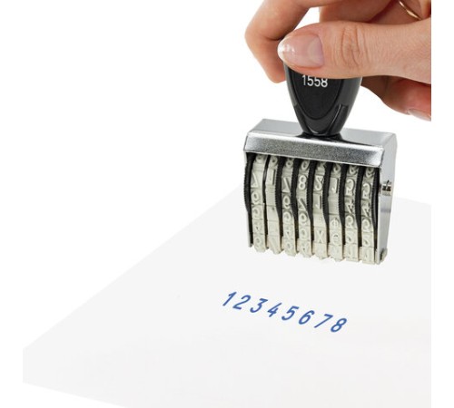 Нумератор ручной ленточный, 8 разрядов, оттиск 38х5 мм, TRODAT 1558, 86111