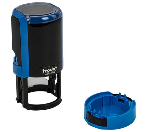 Оснастка для печатей, оттиск D=42 мм, синий, TRODAT 4642 PRINTY 4.0, корпус синий, крышка, подушка, 66584