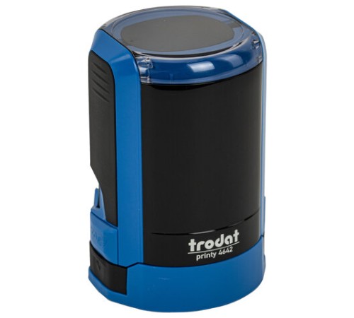 Оснастка для печатей, оттиск D=42 мм, синий, TRODAT 4642 PRINTY 4.0, корпус синий, крышка, подушка, 66584