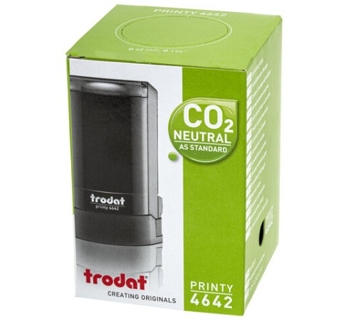 Оснастка для печатей, оттиск D=42 мм, синий, TRODAT 4642 PRINTY 4.0, корпус синий, крышка, подушка, 66584