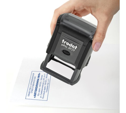 Оснастка для штампа, размер оттиска 50х30 мм, синий, TRODAT 4929, подушка в комплекте, 53063