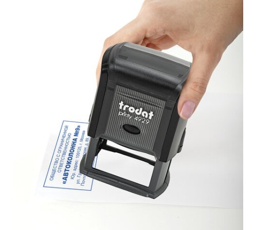 Оснастка для штампа, размер оттиска 60х33 мм, синий, TRODAT 4928, подушка в комплекте, 53122