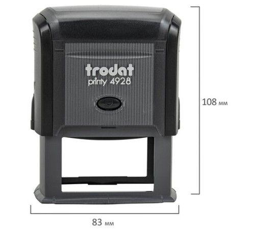Оснастка для штампа, размер оттиска 60х33 мм, синий, TRODAT 4928, подушка в комплекте, 53122