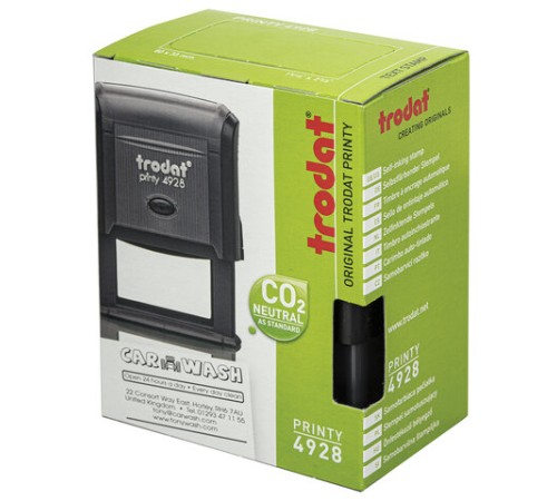Оснастка для штампа, размер оттиска 60х33 мм, синий, TRODAT 4928, подушка в комплекте, 53122