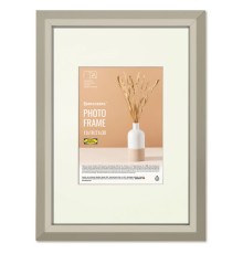 Рамка 21х30 см с паспарту 13х18 см, небьющаяся, аналог IKEA, багет 26 мм, МДФ, BRAUBERG 