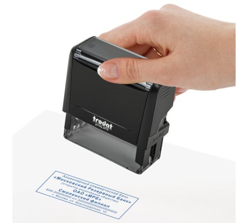 Оснастка для штампа, размер оттиска 70х25 мм, синий, TRODAT 4915 P4, подушка в комплекте, 56884