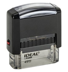 Оснастка для штампа, размер оттиска 38х14 мм синий, TRODAT IDEAL 4911 P2, подушка в комплекте, 125417