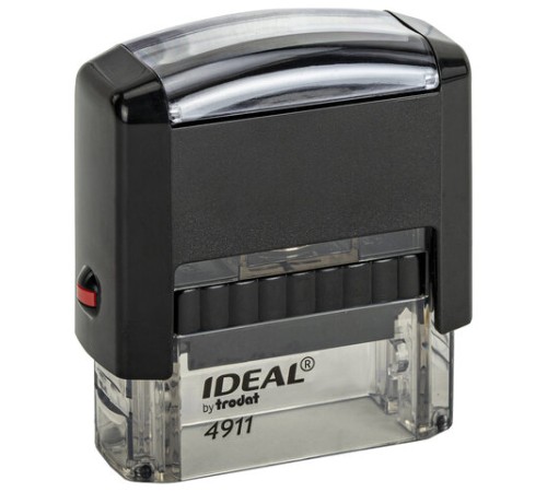 Оснастка для штампа, размер оттиска 38х14 мм синий, TRODAT IDEAL 4911 P2, подушка в комплекте, 125417