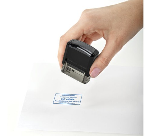 Оснастка для штампа, размер оттиска 38х14 мм синий, TRODAT IDEAL 4911 P2, подушка в комплекте, 125417