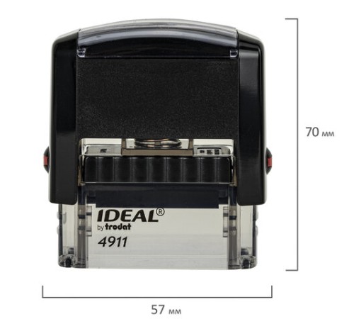 Оснастка для штампа, размер оттиска 38х14 мм синий, TRODAT IDEAL 4911 P2, подушка в комплекте, 125417