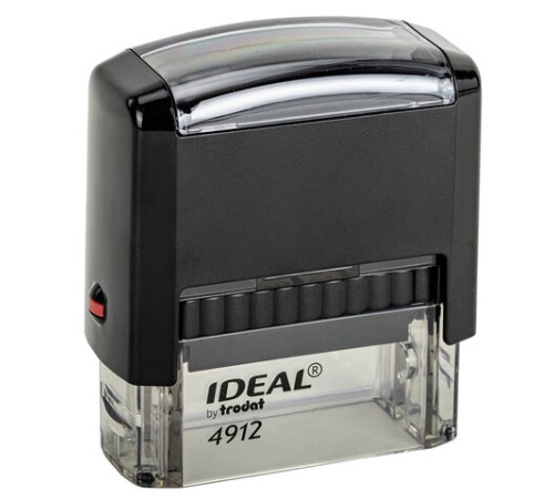 Оснастка для штампа, размер оттиска 47х18 мм, синий, TRODAT IDEAL 4912 P2, подушка в комплекте, 125420