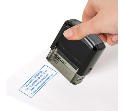 Оснастка для штампа, размер оттиска 47х18 мм, синий, TRODAT IDEAL 4912 P2, подушка в комплекте, 125420