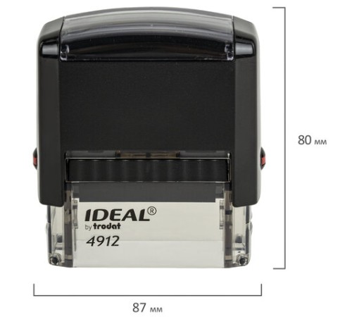 Оснастка для штампа, размер оттиска 47х18 мм, синий, TRODAT IDEAL 4912 P2, подушка в комплекте, 125420