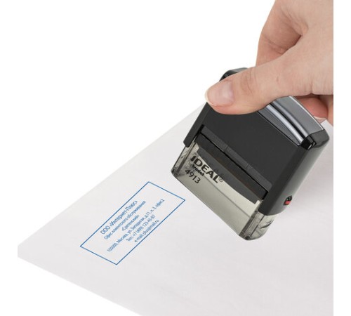 Оснастка для штампа, размер оттиска 58х22 мм, синий, TRODAT IDEAL 4913 P2, подушка в комплекте, 125423