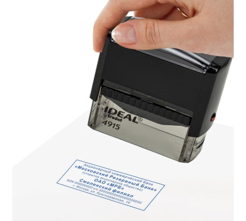 Оснастка для штампа, размер оттиска 70х25 мм, синий, TRODAT IDEAL 4915 P2, подушка в комплекте, 125429