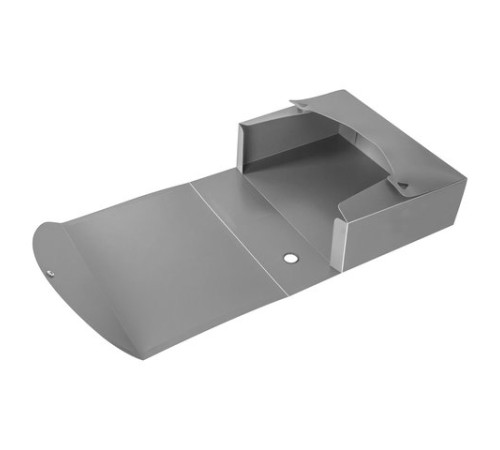 Короб архивный (330х245 мм), 100 мм, пластик, разборный, до 900 листов, серый, 0,9 мм, BRAUBERG 