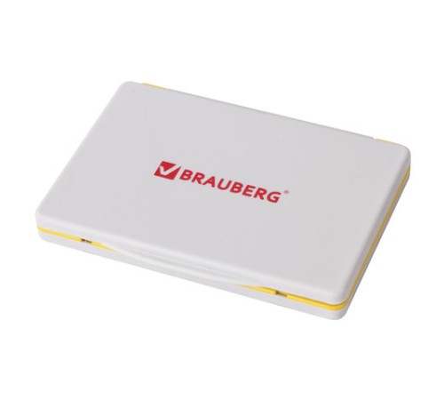 Штемпельная подушка BRAUBERG, 120х90 мм (рабочая поверхность 105х65 мм), неокрашенная, 236870