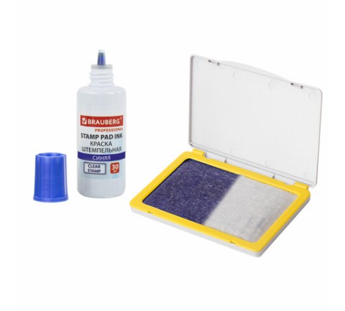 Штемпельная подушка BRAUBERG, 120х90 мм (рабочая поверхность 105х65 мм), неокрашенная, 236870