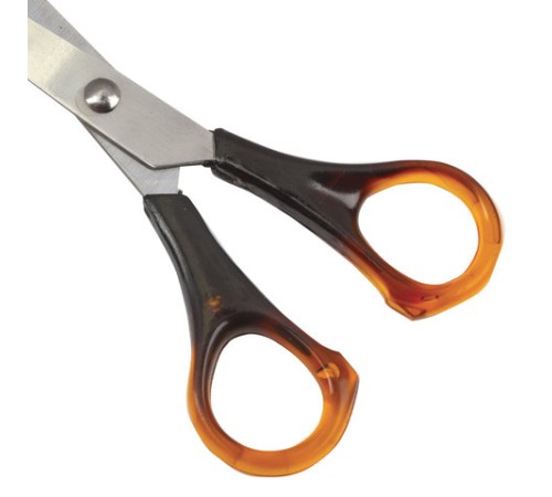 Ножницы STAFF Basic 160 мм, ручки под янтарь, ПВХ чехол с европодвесом, 236937