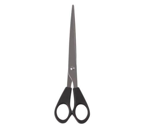 Ножницы STAFF Basic, 180 мм, чёрные, ПВХ чехол с европодвесом, 236939