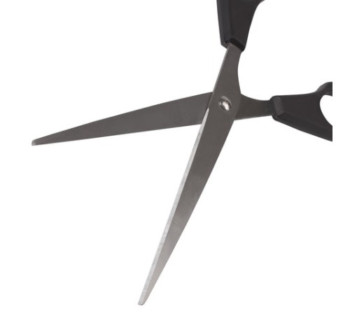 Ножницы STAFF Basic, 180 мм, чёрные, ПВХ чехол с европодвесом, 236939