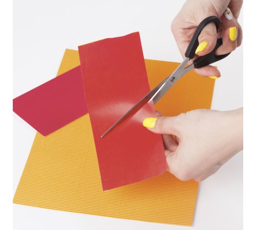 Ножницы STAFF Basic, 180 мм, чёрные, ПВХ чехол с европодвесом, 236939