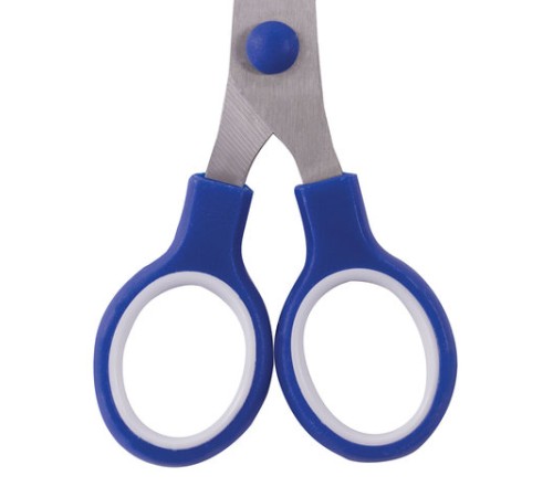 Ножницы ПИФАГОР, 130 мм, резиновые вставки, картонная упаковка с подвесом, ассорти, 236984