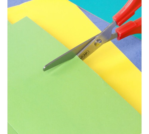 Ножницы ПИФАГОР, 145 мм, ассиметричные ручки, картонная упаковка с подвесом, 236985