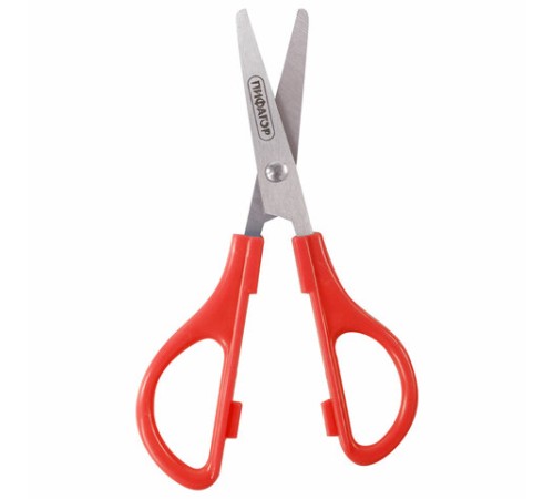 Ножницы ПИФАГОР, 145 мм, ассиметричные ручки, картонная упаковка с подвесом, 236985