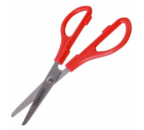 Ножницы ПИФАГОР, 145 мм, ассиметричные ручки, картонная упаковка с подвесом, 236985