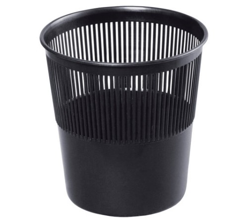Корзина для бумаг BRAUBERG сетчатая, 9 л, черная, 237001