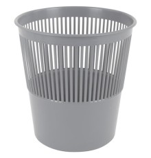 Корзина для бумаг BRAUBERG сетчатая, 9 л, серая, 237002