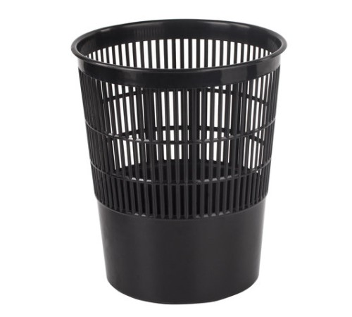 Корзина для бумаг BRAUBERG сетчатая, 14 л, черная, 237003