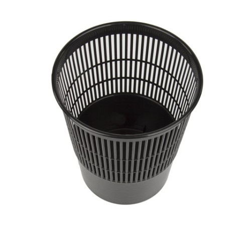 Корзина для бумаг BRAUBERG сетчатая, 14 л, черная, 237003