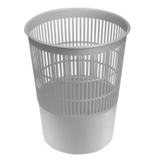 Корзина для бумаг BRAUBERG сетчатая, 14 л, серая, 237004