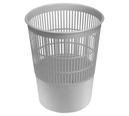 Корзина для бумаг BRAUBERG сетчатая, 14 л, серая, 237004