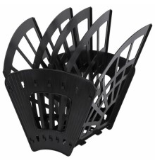 Лоток для бумаг веерный STAFF 5-ти секционный, 4 отделения, сетчатый, черный, 237021