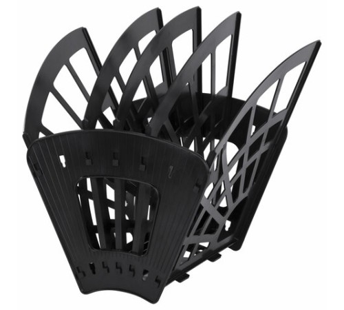 Лоток для бумаг веерный STAFF 5-ти секционный, 4 отделения, сетчатый, черный, 237021