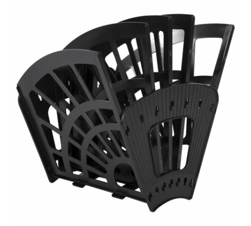 Лоток для бумаг веерный STAFF 5-ти секционный, 4 отделения, сетчатый, черный, 237021