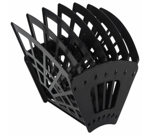 Лоток для бумаг веерный STAFF 7-ми секционный, 6 отделений, сетчатый, черный, 237023