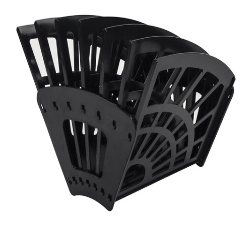 Лоток для бумаг веерный STAFF 7-ми секционный, 6 отделений, сетчатый, черный, 237023