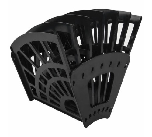 Лоток для бумаг веерный STAFF 7-ми секционный, 6 отделений, сетчатый, черный, 237023