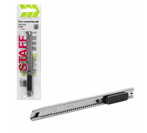 Нож канцелярский 9 мм STAFF 