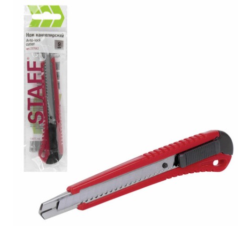 Нож канцелярский 9 мм STAFF 