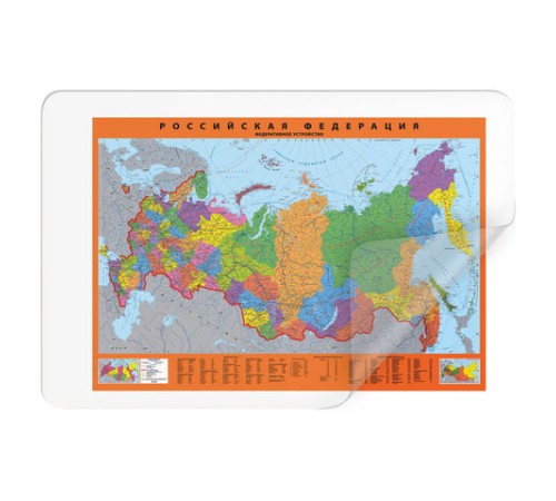 Коврик-подкладка настольный для письма, 38х59 см, STAFF, прозрачный, 237088