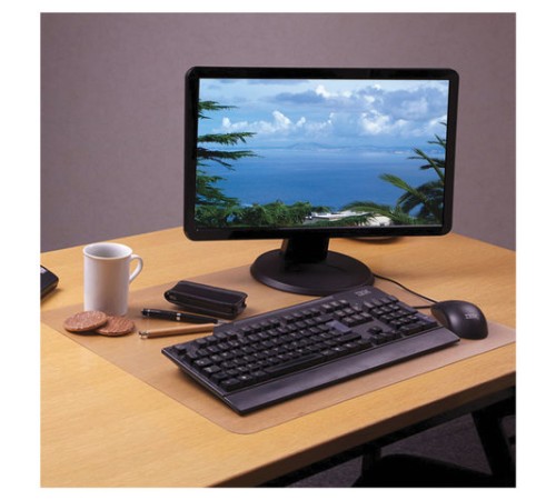 Коврик-подкладка настольный для письма, 38х59 см, STAFF, прозрачный, 237088