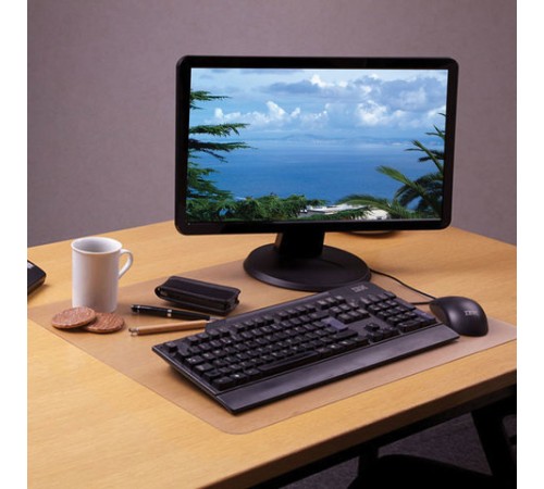 Коврик-подкладка настольный для письма, 48х65 см, STAFF, прозрачный, 237089