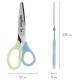 Ножницы ЮНЛАНДИЯ, 135 мм, с футляром для лезвий, мятно-голубые, блистер, 237110